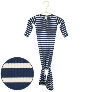 BRAND NEW Lou Lou and Company Knotted Gown, Navy and white stripe